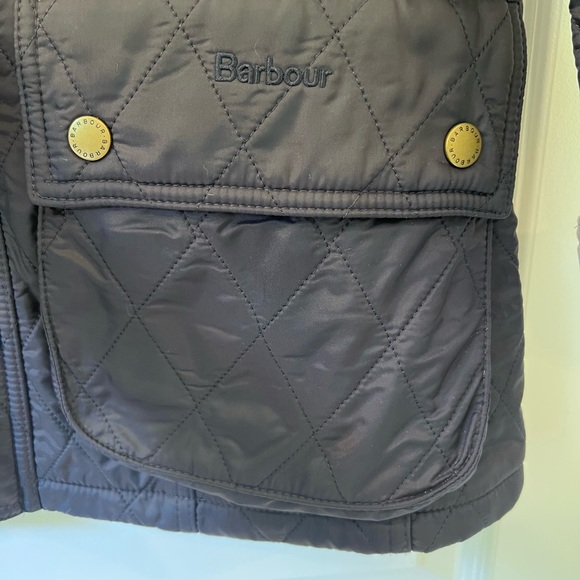 BNWOT Barbour quilted jacket size 8. Navy. - Picture 3 of 5
